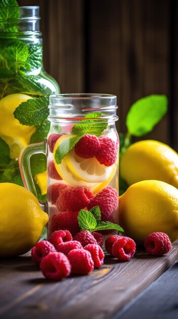 Limonade à la framboise Illustration AI GenerativexA