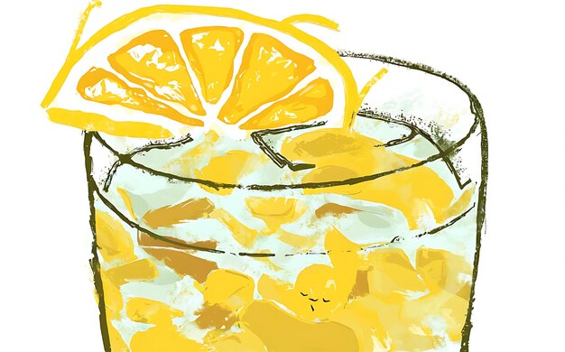 Limonade avec illustration de citron
