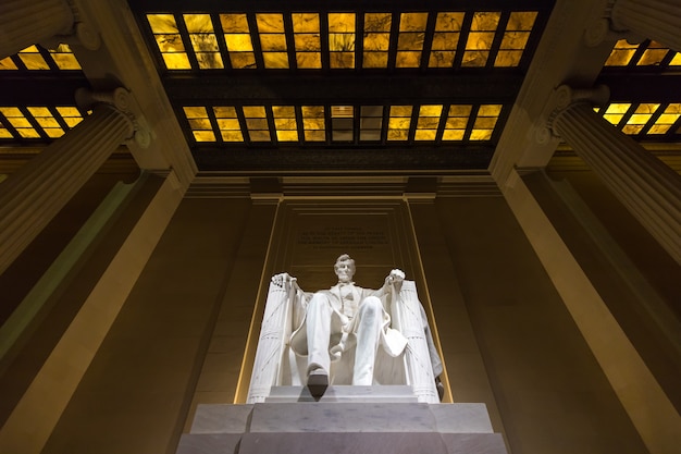 Lincoln Memorial dans la nuit, Washington DC, États-Unis