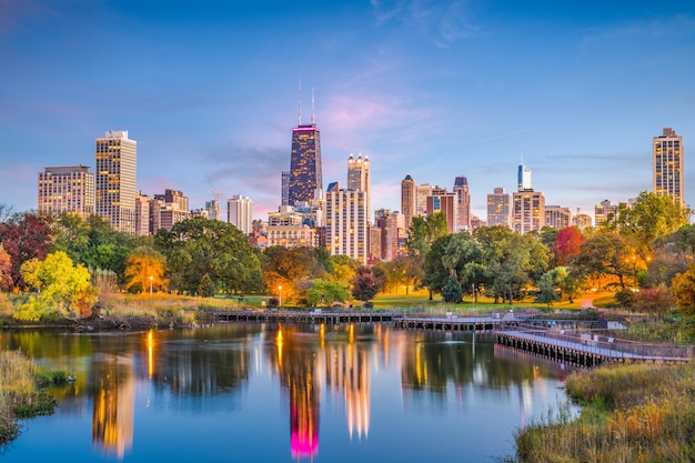 Photo lincoln parc, chicago, illinois, horizon