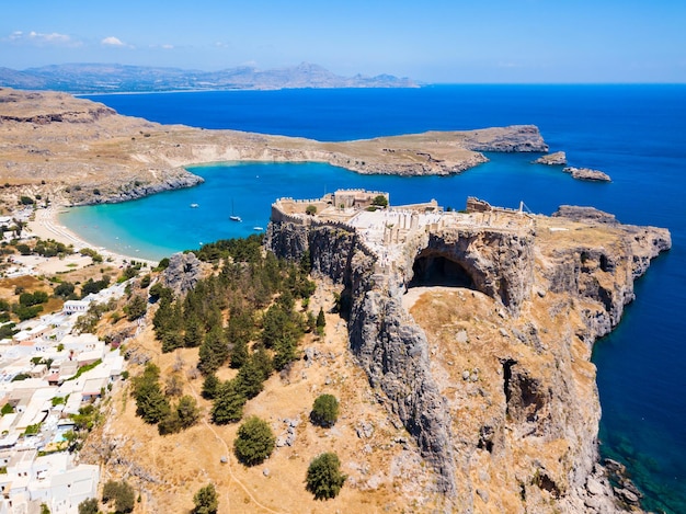 Lindos Acropole et plage Rhodes