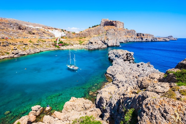 Lindos Acropole et plage Rhodes