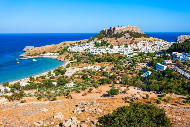 Lindos Acropole et plage Rhodes