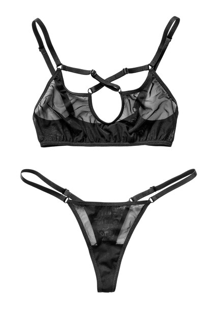 Lingerie noire isolée