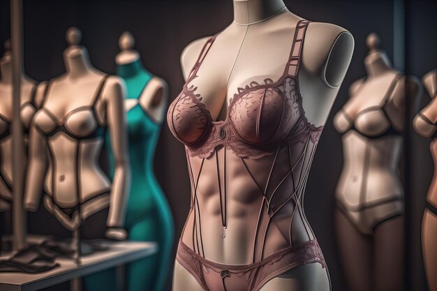 La lingerie sensuelle sur un mannequin ai génératif