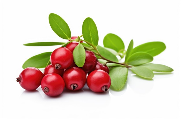 Lingonberry sur fond blanc