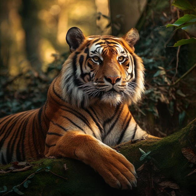 lion dans la photographie réaliste de la faune générée par ai