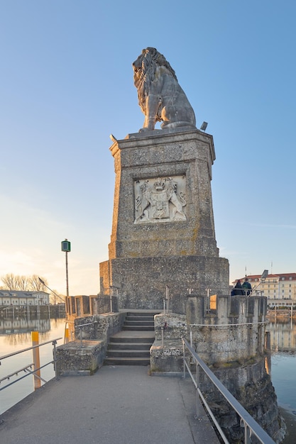 Lion de Lindau sur le lac de Constance Allemagne