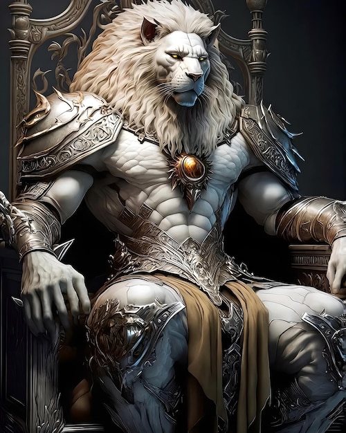 Lion de métal brutal