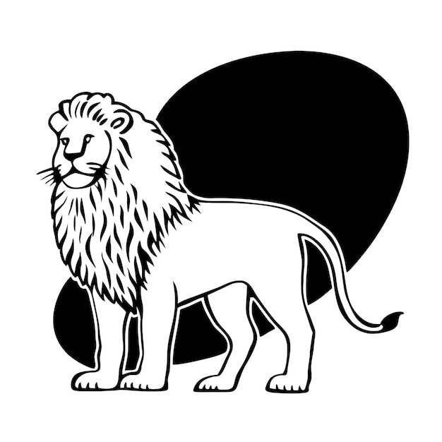 Le Lion sihouette vector desing eps