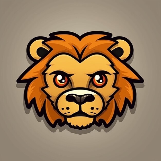 Photo lion, visage clipart