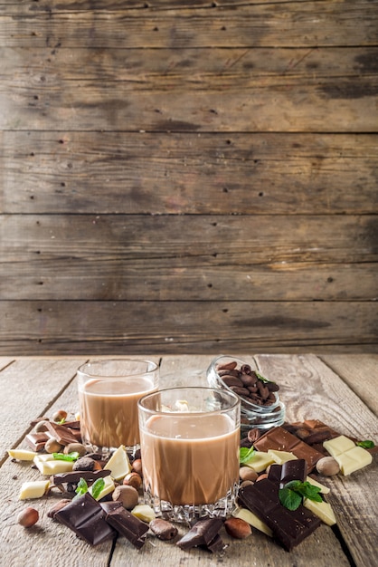 Liqueur de chocolat sucré