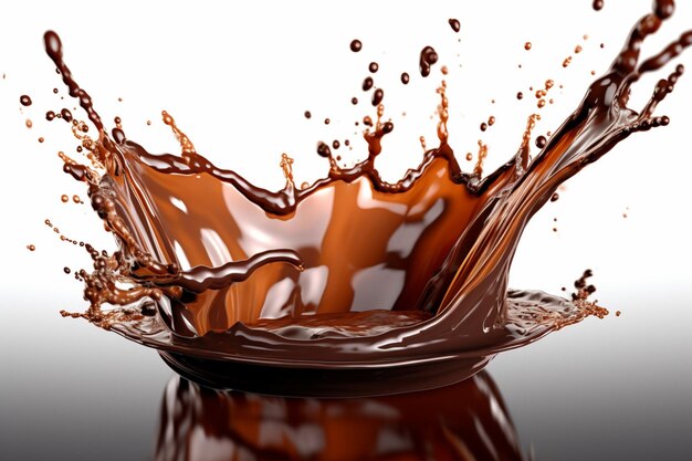 Liquide d'éclaboussure de chocolat au cacao