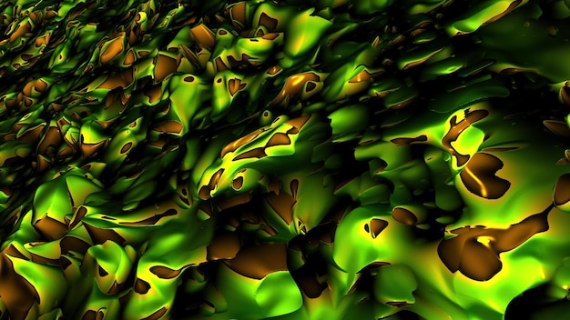 Liquide futuriste avec des taches floues rendu 3d abstrait généré par ordinateur