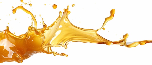 un liquide jaune avec un liquide orange dessus