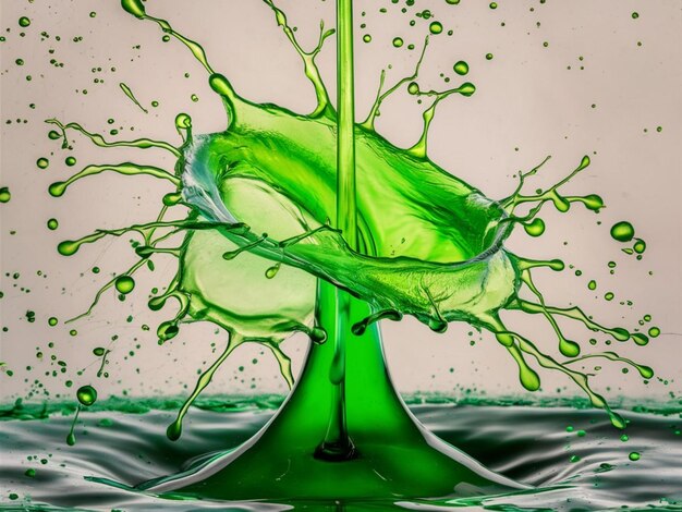 un liquide vert avec le mot lime dessus