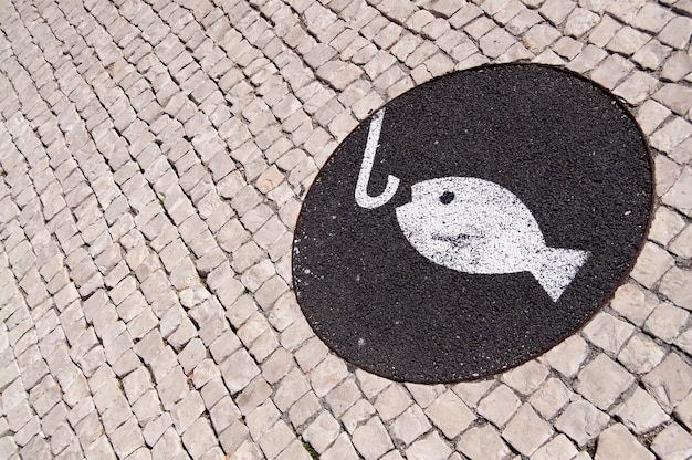 Lisbonne ville Portugal pêche symbole de la peinture