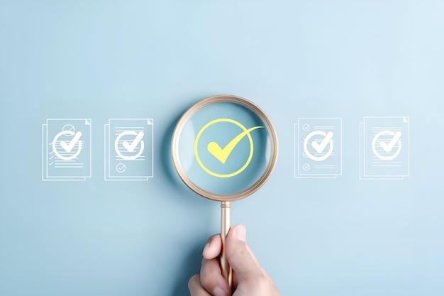 Liste de contrôle de l'objectif d'entreprise planification du marketing avec gestion de la qualité Assurance de la qualité et amélioration Certification de normalisation Conformité aux réglementations service et normes