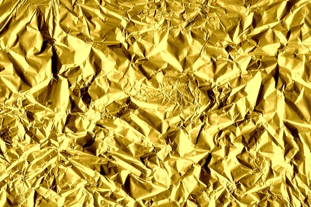 Liste de fond de papier feuille d'or froissé