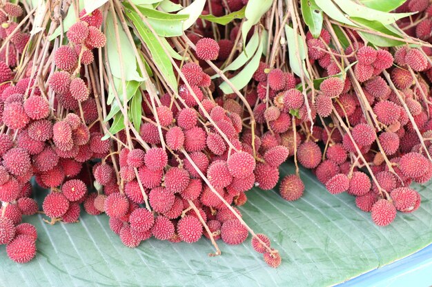 Litchis au marché