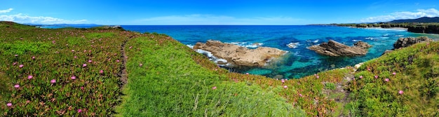 Littoral fleuri de l'Atlantique Espagne