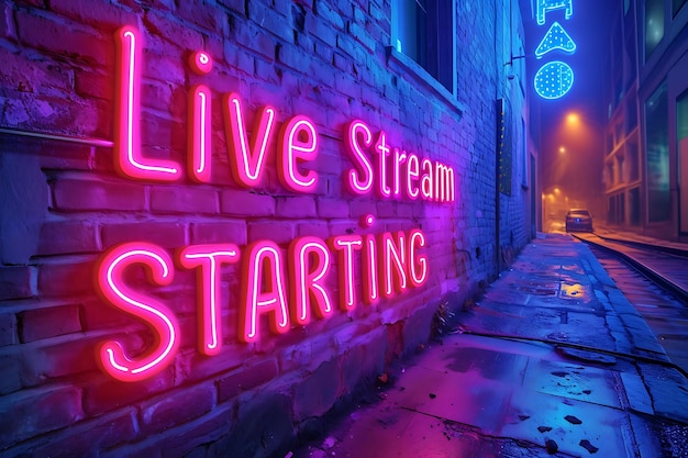 Live Stream Texte de début avec effet de défilement Style dynamique Décor créatif Arrière-plan de live stream