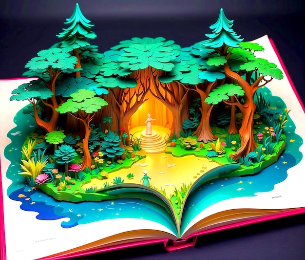 Un livre d'art pop-up exquis prend vie en dévoilant un monde fantastique de l'imagination.