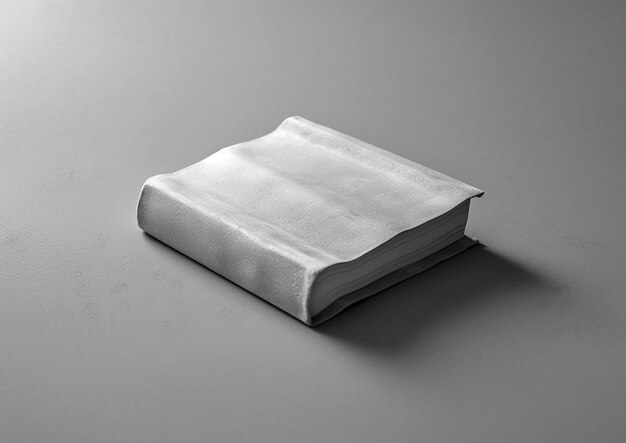 livre blanc sur fond gris