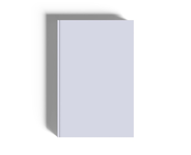 Livre blanc réaliste sur fond blanc