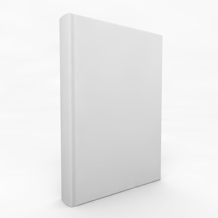 Photo livre blanc vide sur fond blanc