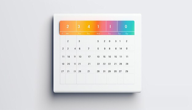 Photo un livre de calendrier de rendez-vous avec un logo minimaliste couleurs ad hoc bakground blanc