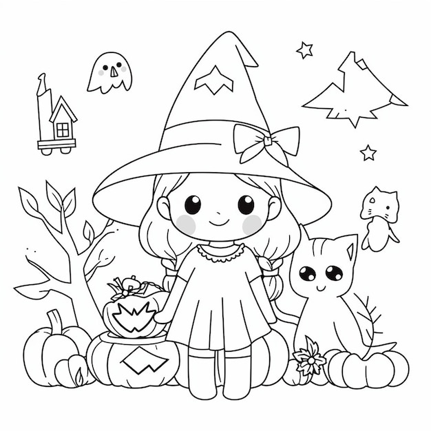 Photo livre de coloriage noir et blanc enfants livre de coloriage enfants livre de coloriage helloween effrayant dra