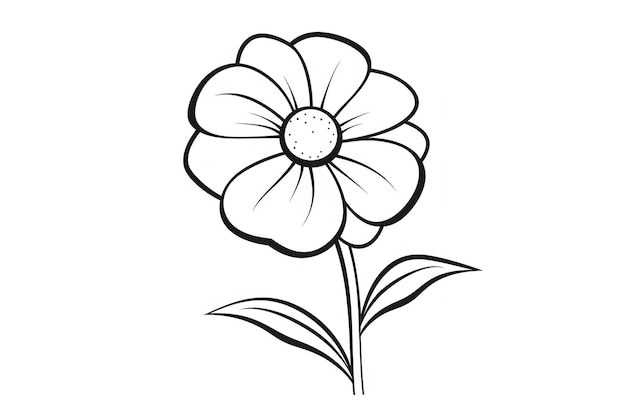 livre de coloriage noir et blanc pour enfants jolie fleur