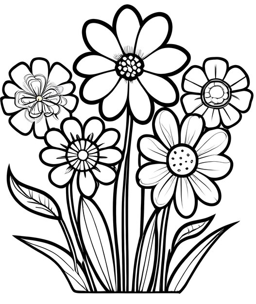 livre de coloriage pour enfants de belles fleurs livre de coloration contre le stress contour motif floral