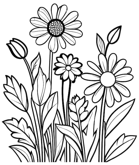 livre de coloriage pour enfants de belles fleurs livre de coloration contre le stress contour motif floral