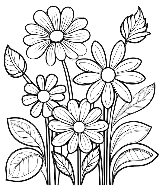 livre de coloriage pour enfants de belles fleurs livre de coloration contre le stress contour motif floral