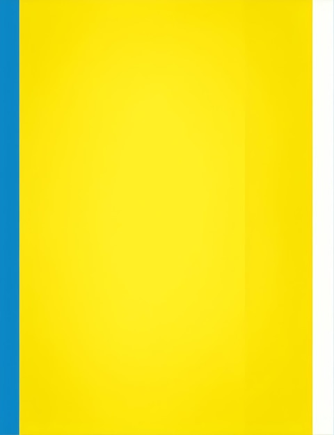 un livre jaune avec une couverture bleue et jaune.