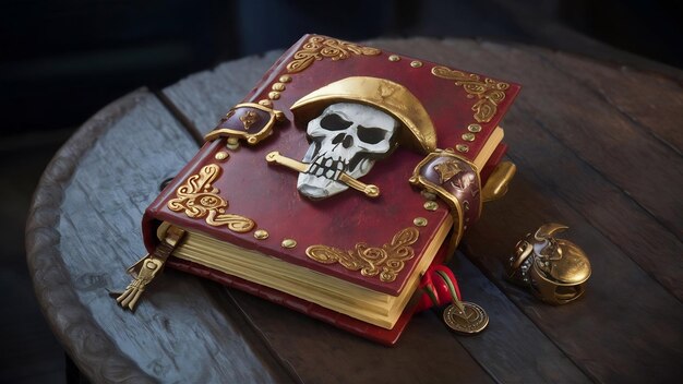 Photo livre de journal avec collection de pirates