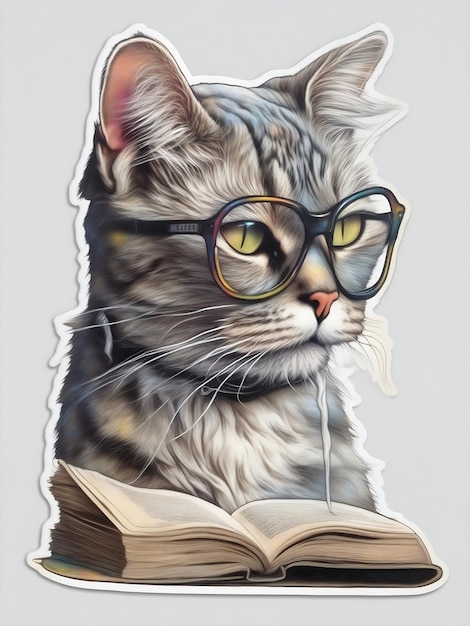 Livre de lecture de chat effronté