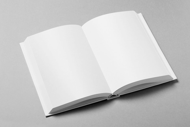 Livre ouvert avec des pages vierges