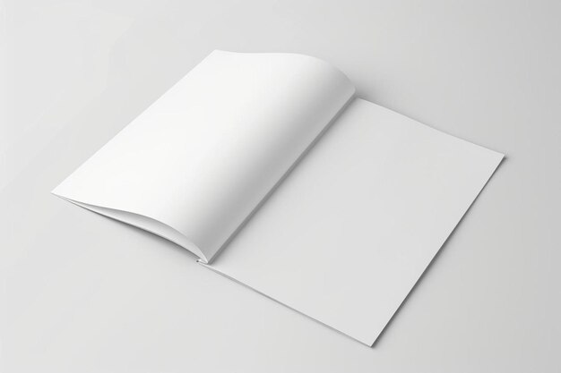 Photo un livre ouvert sur une surface blanche