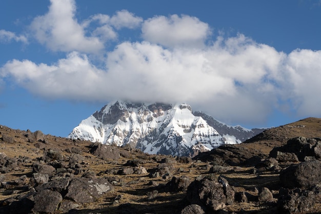 Livre photo du Nevado de Ausangate de la communauté Pacchanta à Ausangate Cusco Pérou