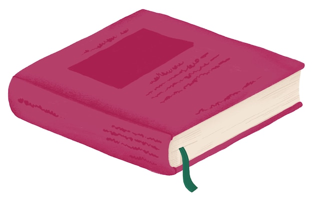 Le livre rose est un autocollant d'éducation png à fond transparent