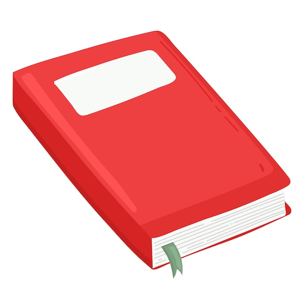 livre rouge autocollant png illustration mignonne fond transparent