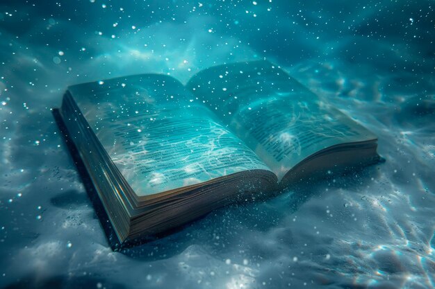 Un livre sous l'eau ou dans l'espace.