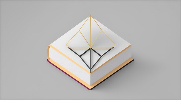 Photo un livre avec un triangle dessus