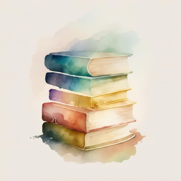 Livres d'aquarelle Illustration AI GenerativexA