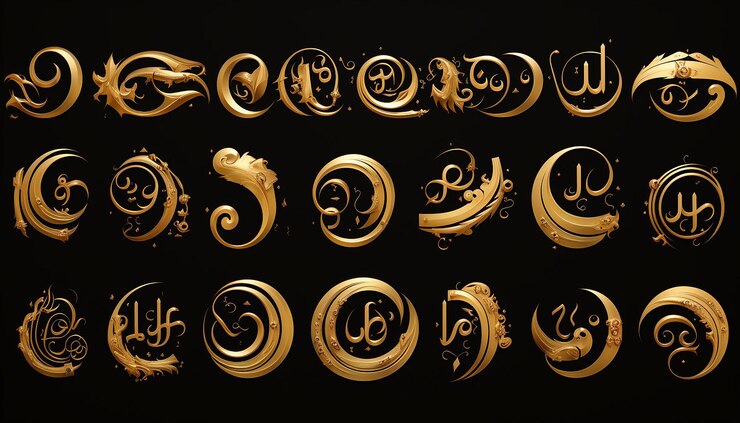 Photo les livres de calligraphie arabes en or