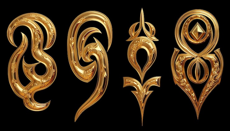 Photo les livres de calligraphie arabes en or