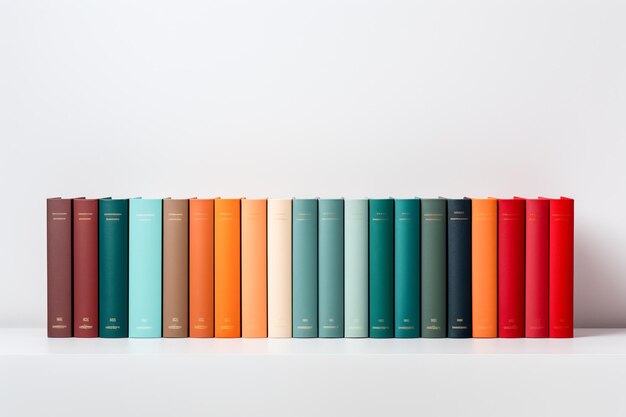 Photo des livres colorés disposés